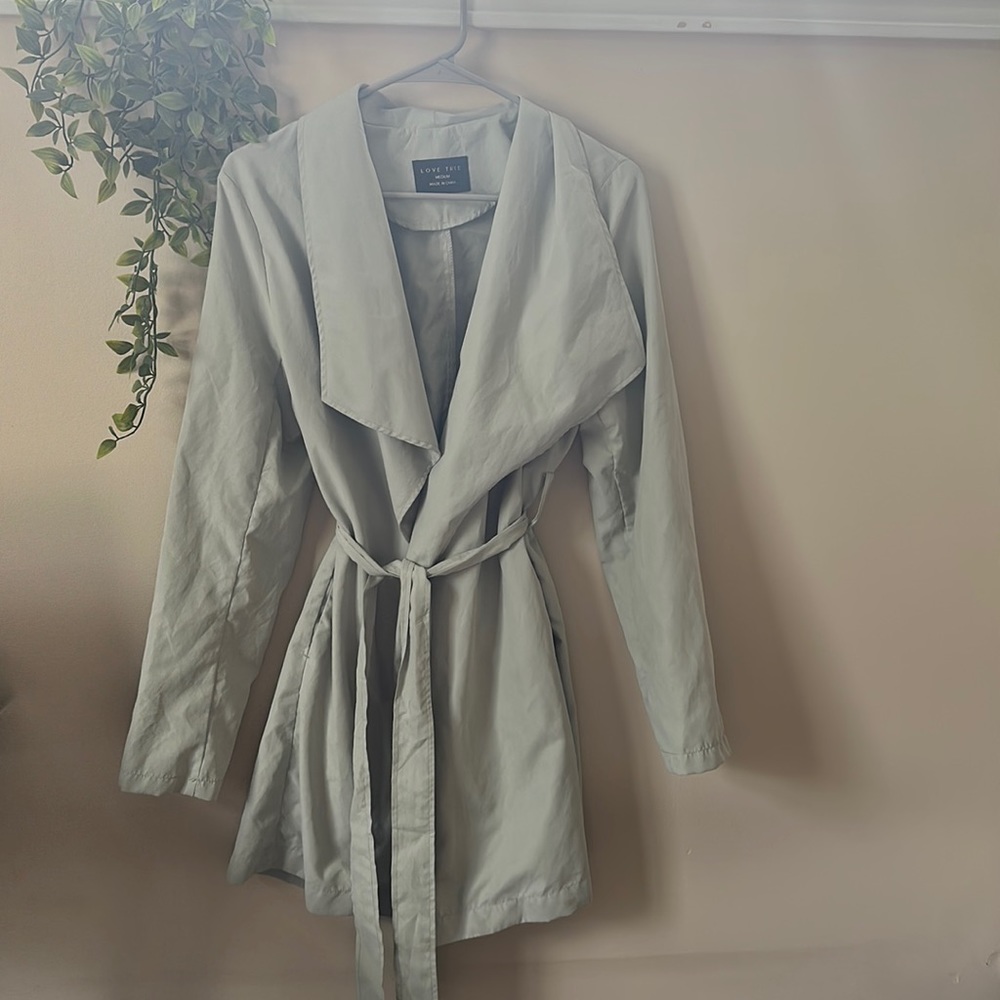 Mid Thigh, Mint, spring jacket.